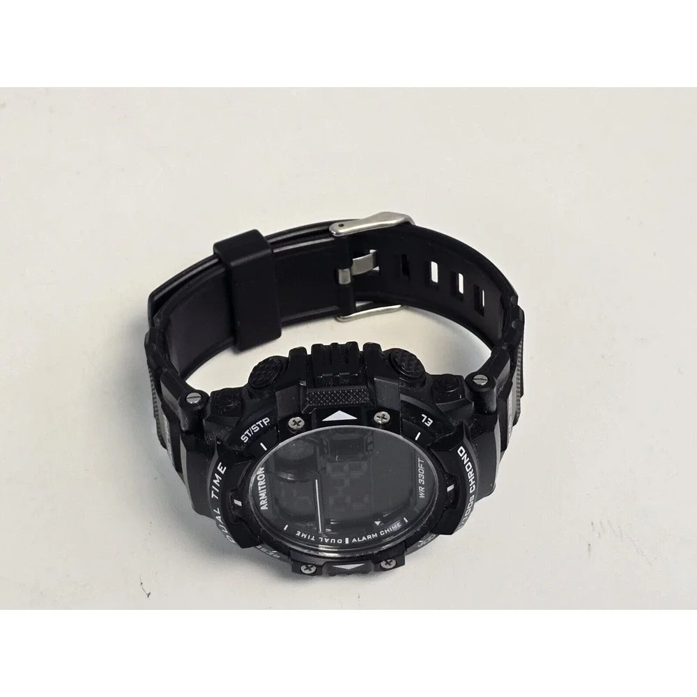 ARMITRON 330ft WATCH FOR MEN BLACK CAMOUFLAGE PRO SPORT CHRONO MD13284